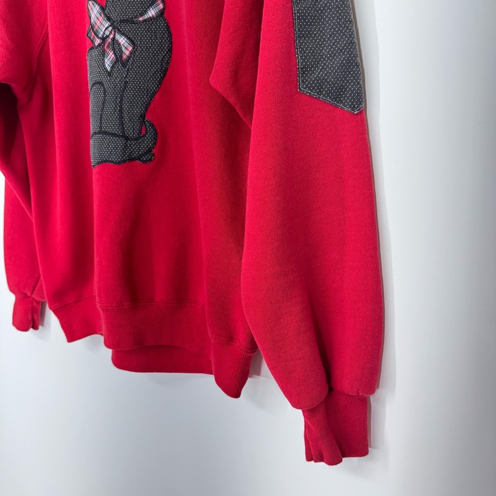 Vintage Jerzees Mixed Patchwork Embroidered Cat S… - image 5